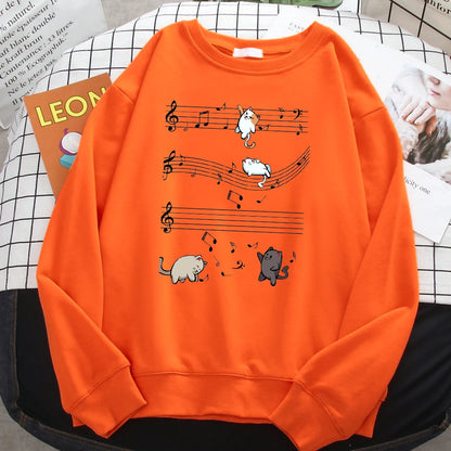 Women's Musical Cat Hoodie