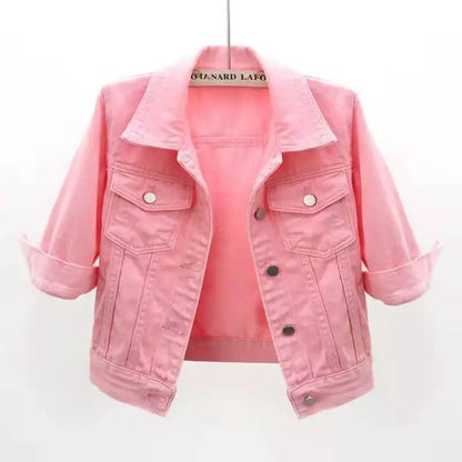 Springtime Spectrum Denim Jacket