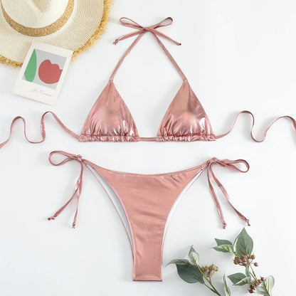 Metallic Goddess Swimwear Set