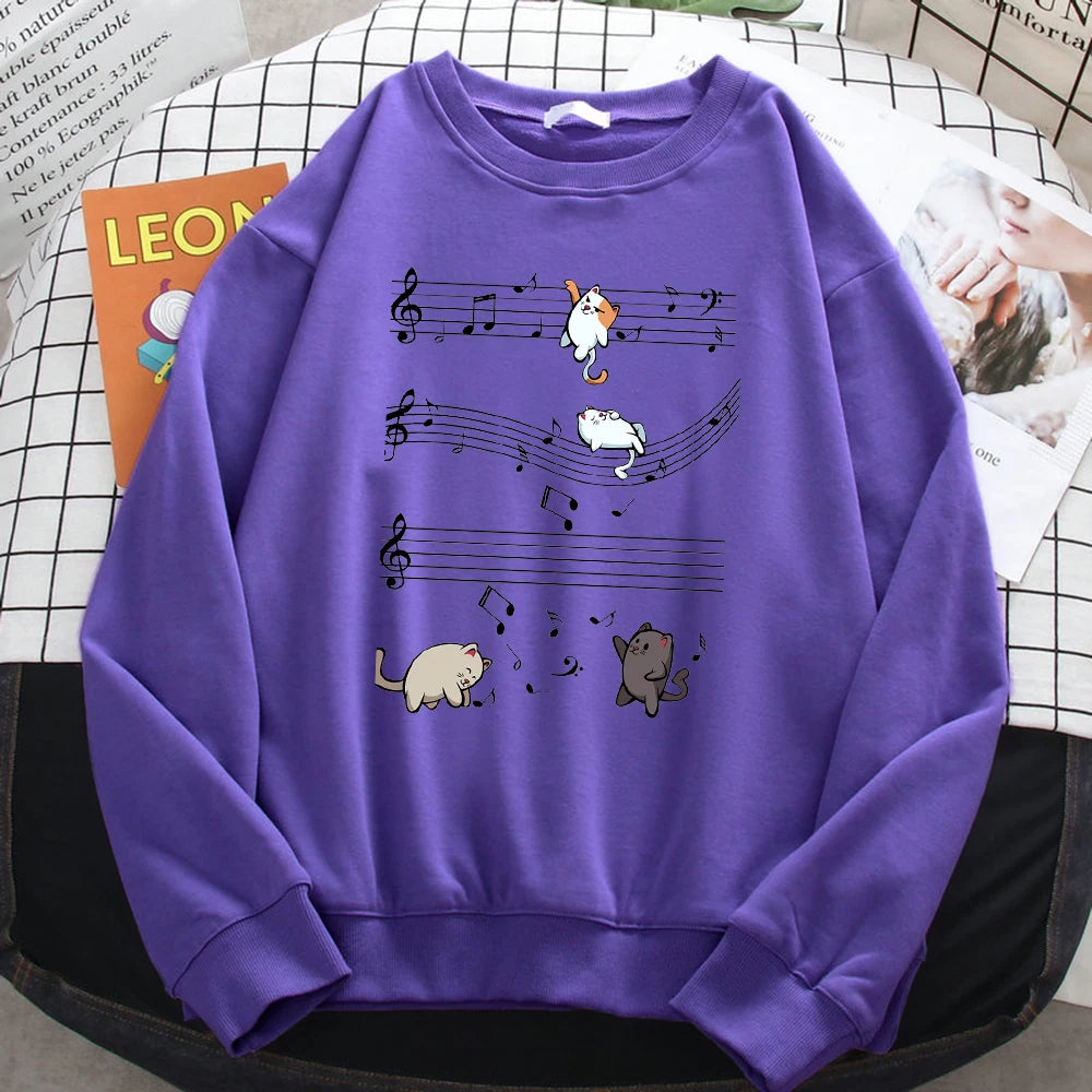 Women's Musical Cat Hoodie