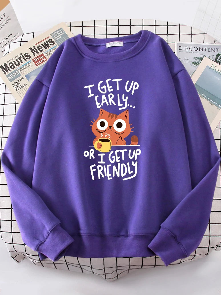 Lazy Cat Harajuku Oversize Hoodie