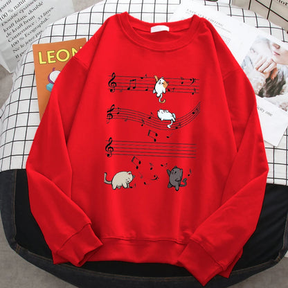 Women's Musical Cat Hoodie