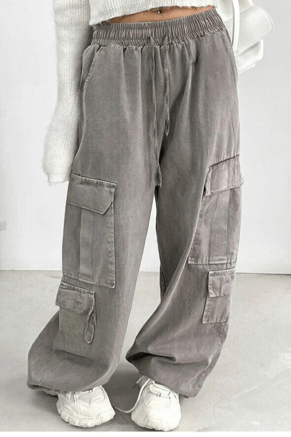 Retro Drawstring Denim Trousers - itsshirty