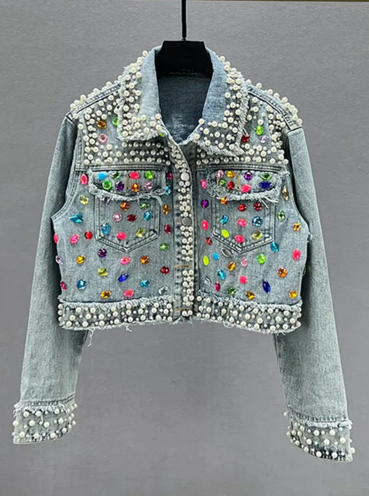 Pearl Radiance Denim Jacket