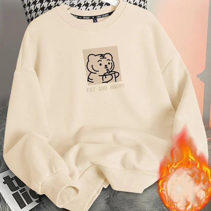 Thermal Sweatshirts Printed Cute Fleece Warm Hoodies - itsshirty