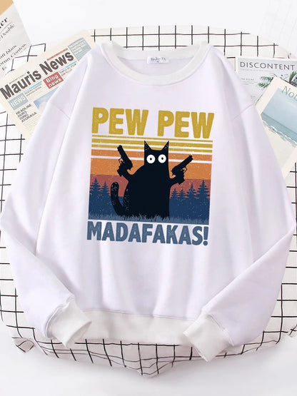 High Quality Pew Pew Cat Hoodie