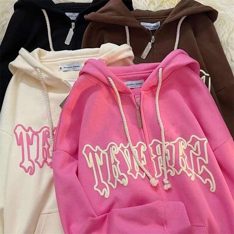 Women Hip Hop Hooded Sweatshirt