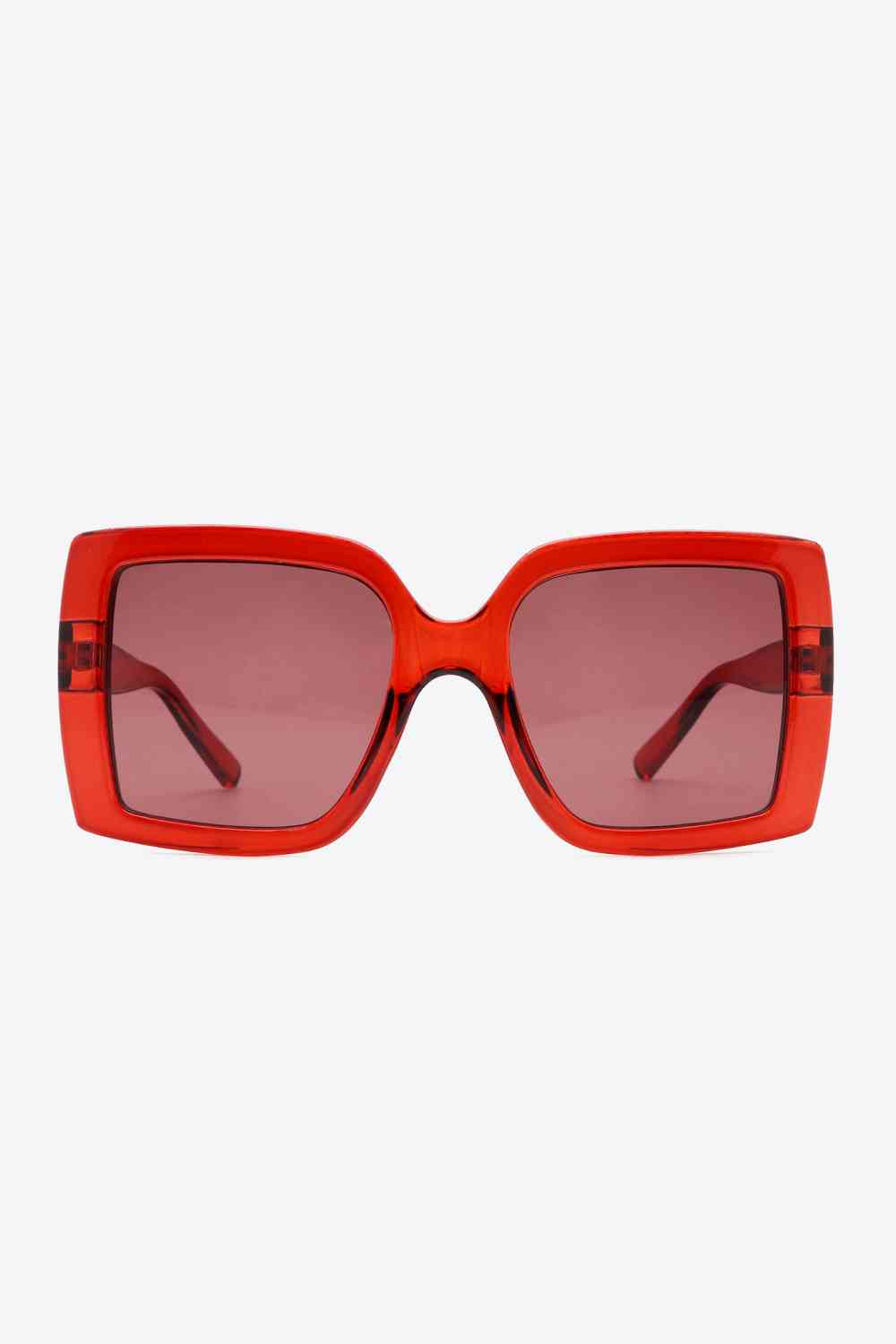 Women Red Square Sunglasses