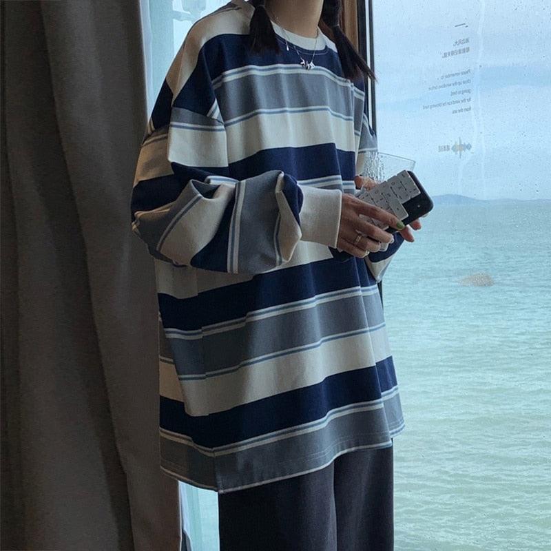 Spring Autumn Striped Sweatshirts - itsshirty