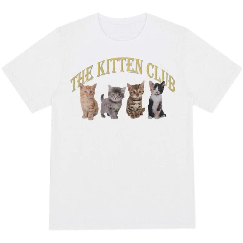 The Kitten Club Oversized Graphic T-Shirt for Women - itsshirty