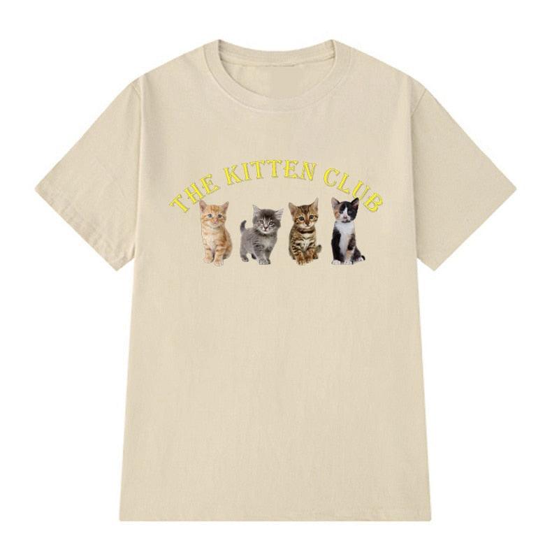 The Kitten Club Oversized Graphic T-Shirt for Women - itsshirty