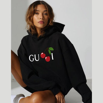 Women's Cherry Letter Hoodie - itsshirty